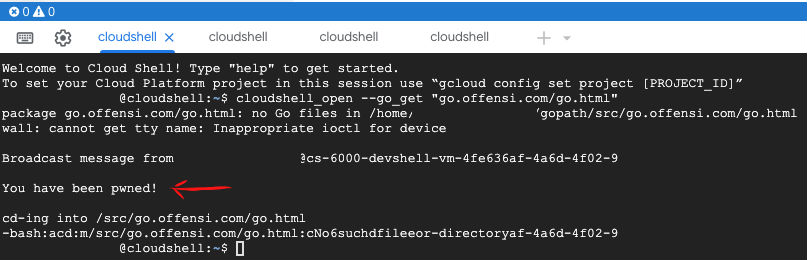 4 Google Cloud Shell bugs explained – bug #4 – Offensi